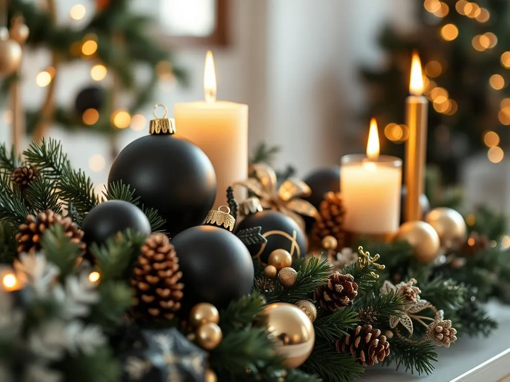 Schwarz-Gold Weihnachtsdeko DIY Schwarz-Gold Weihnachtsdeko DIY