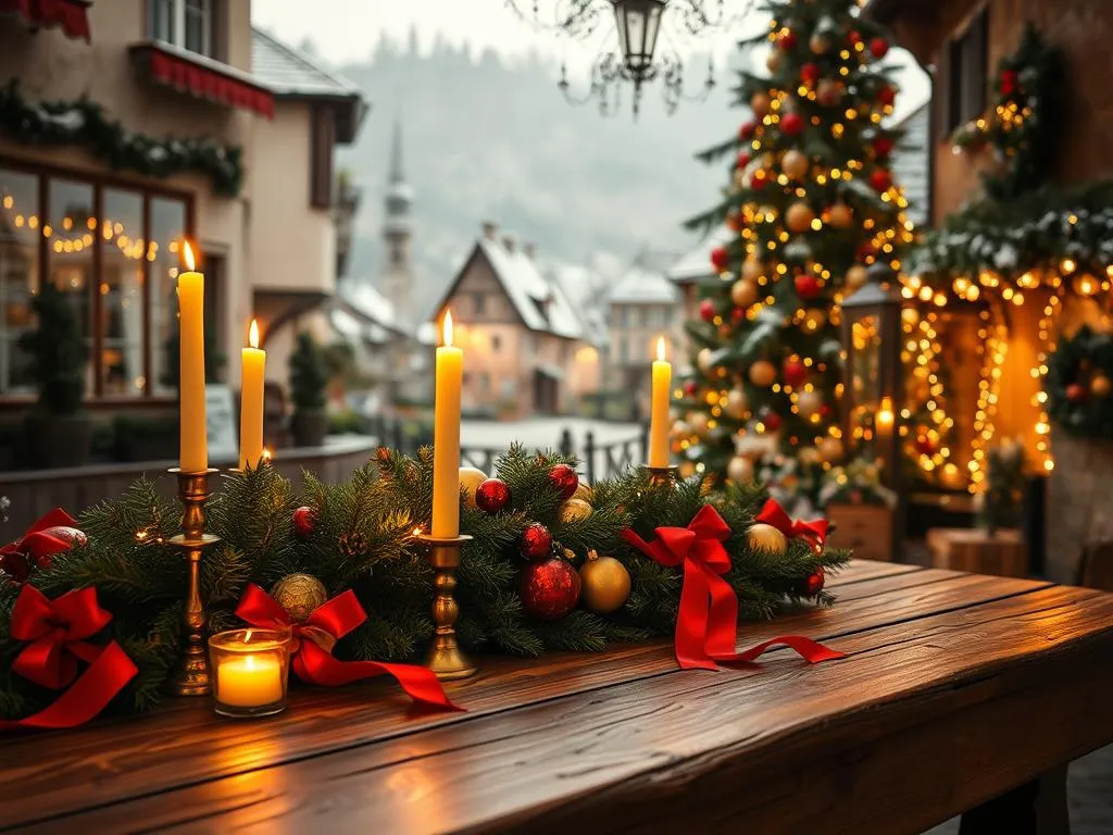 Weihnachtliche Dekorationen in Europa Weihnachtliche Dekorationen in Europa