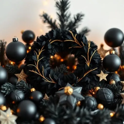 Weihnachtsdeko schwarz gold