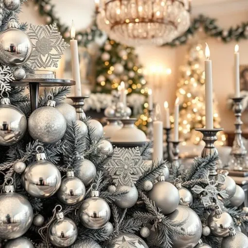 Weihnachtsdeko silber