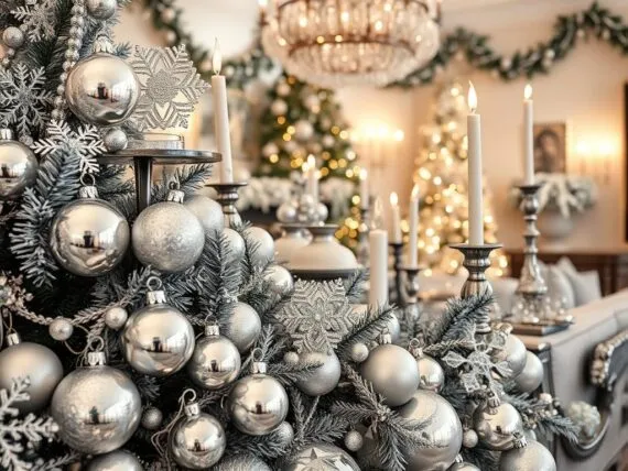 Weihnachtsdeko silber