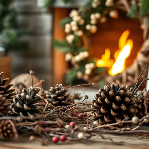 Naturmaterialien Weihnachtsdeko basteln