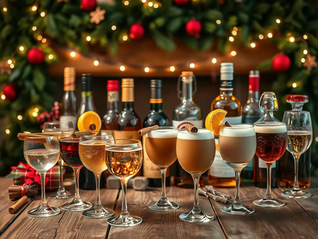 Weihnachtliche Getränkeauswahl