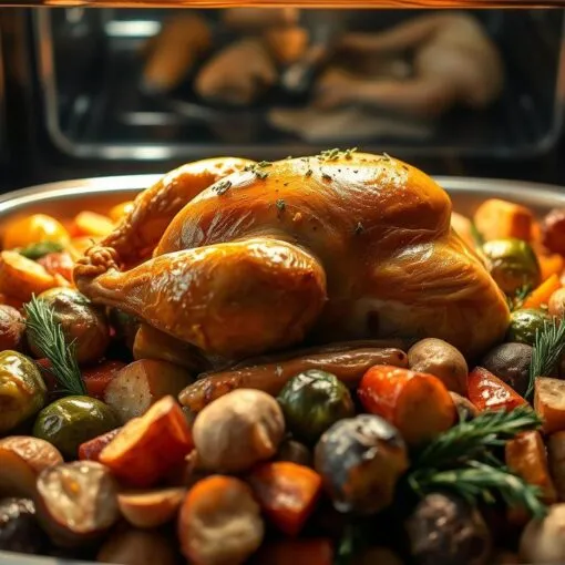 Weihnachtsessen für 10 Personen aus dem Backofen