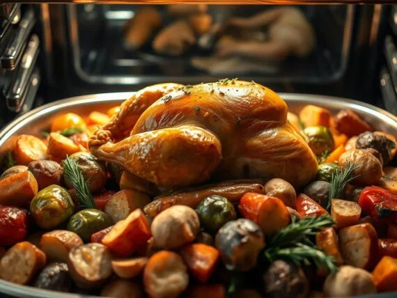 Weihnachtsessen für 10 Personen aus dem Backofen
