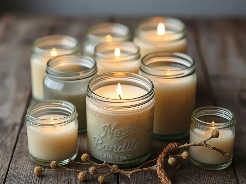 Moderne Kerzen in Einmachgläsern Moderne Kerzen in Einmachgläsern