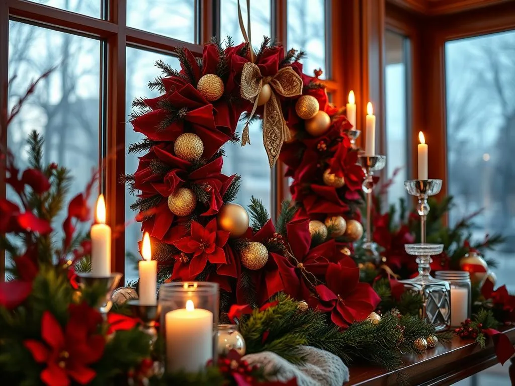 Weihnachten rote Akzente Dekoration