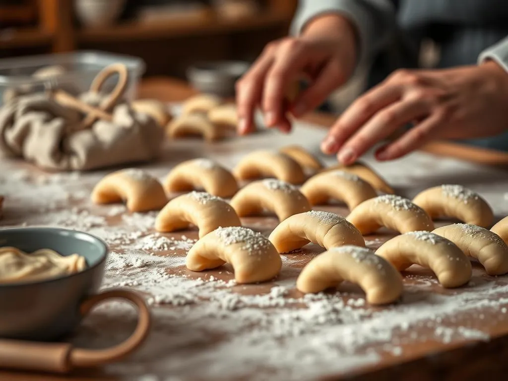 Teigzubereitung Vanillekipferl Teigzubereitung Vanillekipferl