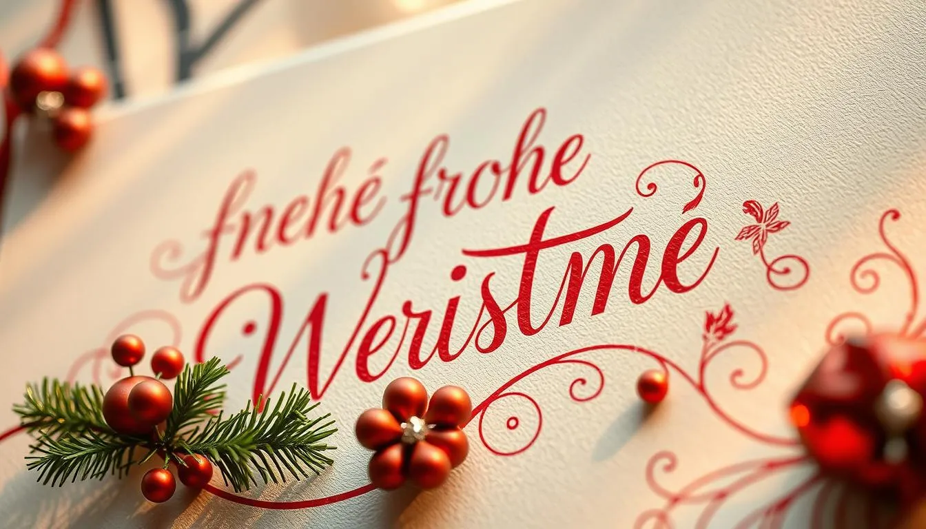 frohe Weihnachten Handlettering