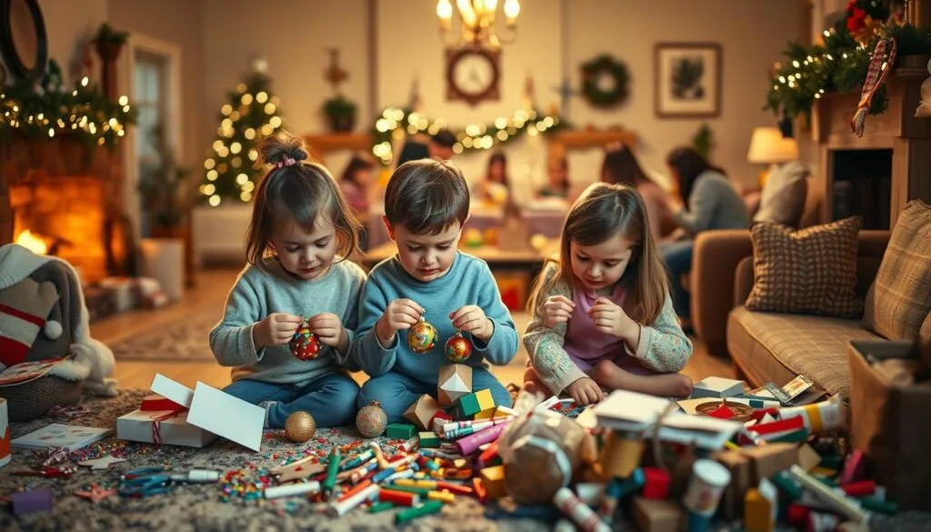 Familienaktivitäten Weihnachtsbasteln