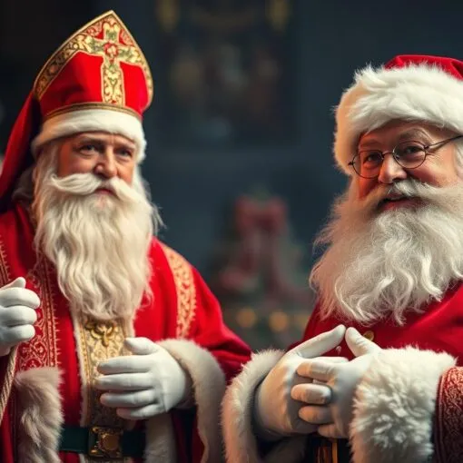 Nikolaus und Weihnachtsmann