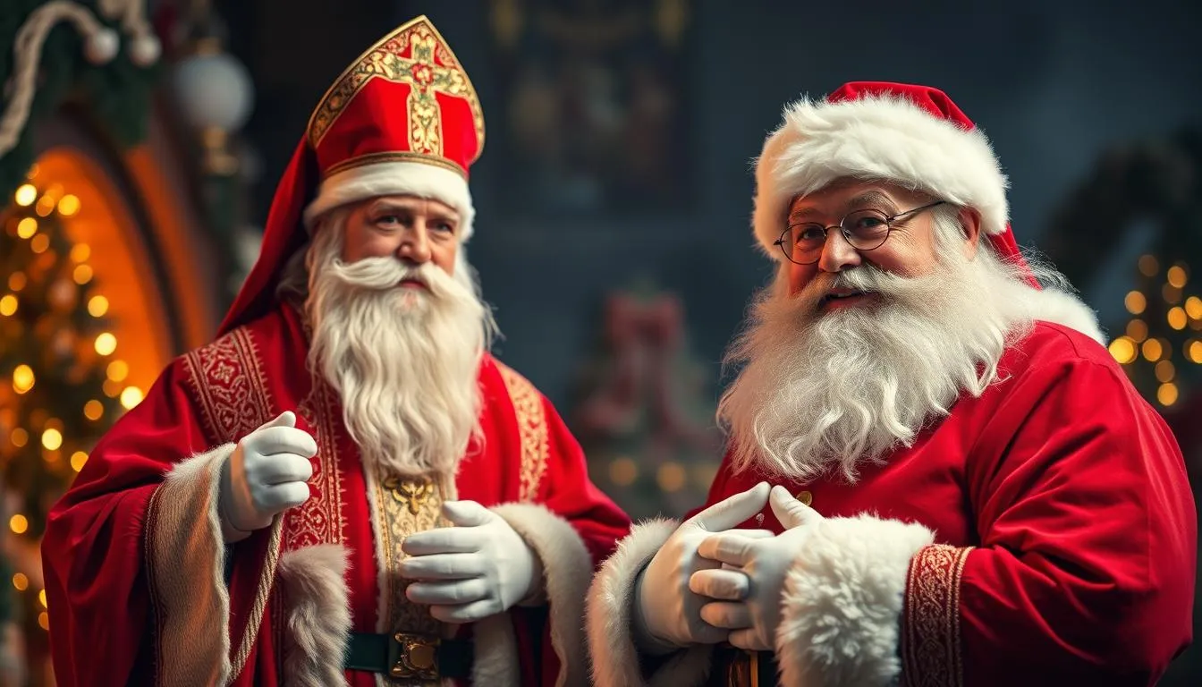 Nikolaus und Weihnachtsmann