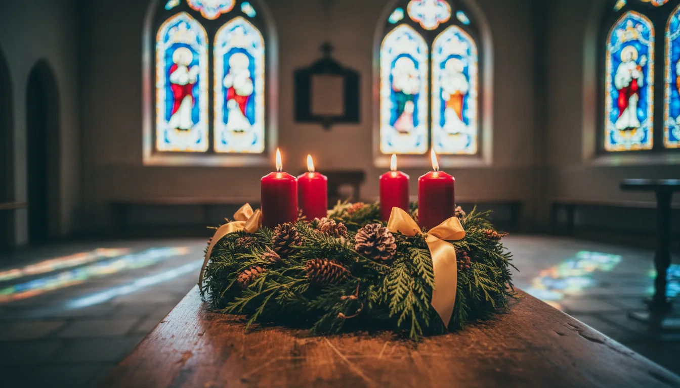Adventskranz Kirche