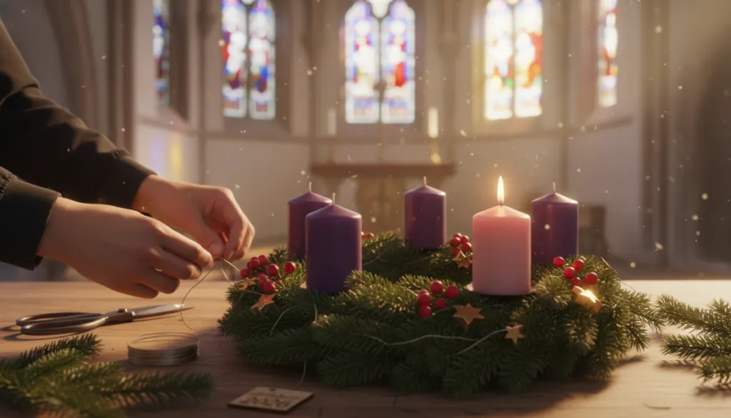 Praktische Anleitung Adventskranz binden Praktische Anleitung Adventskranz binden