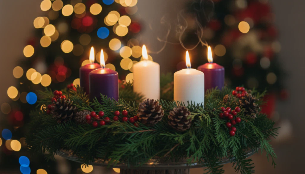 Symbolik Adventskranz Tannengrün Kerzen Symbolik Adventskranz Tannengrün Kerzen