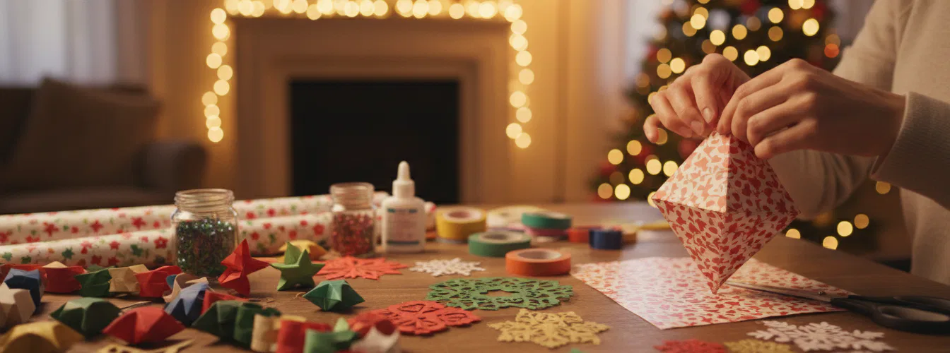 Papier Weihnachtsdeko basteln