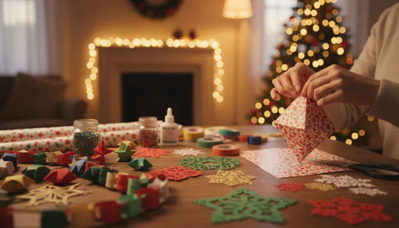 Papier Weihnachtsdeko basteln