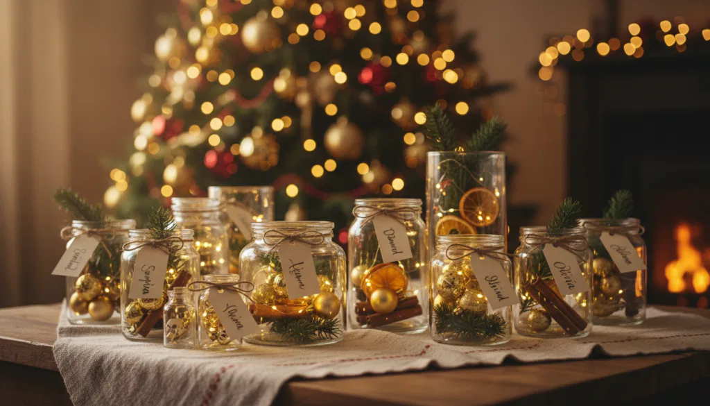 Personalisierte Details Weihnachtsdeko im Glas