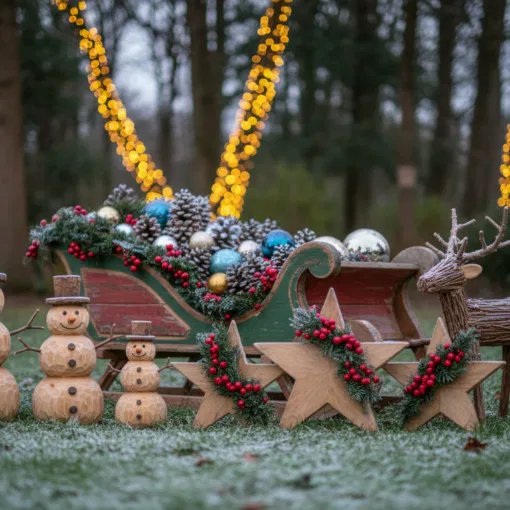 Weihnachtsdeko aus Holz für Draußen
