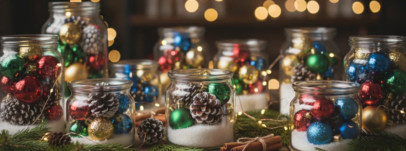 Weihnachtsdeko im Glas selber machen