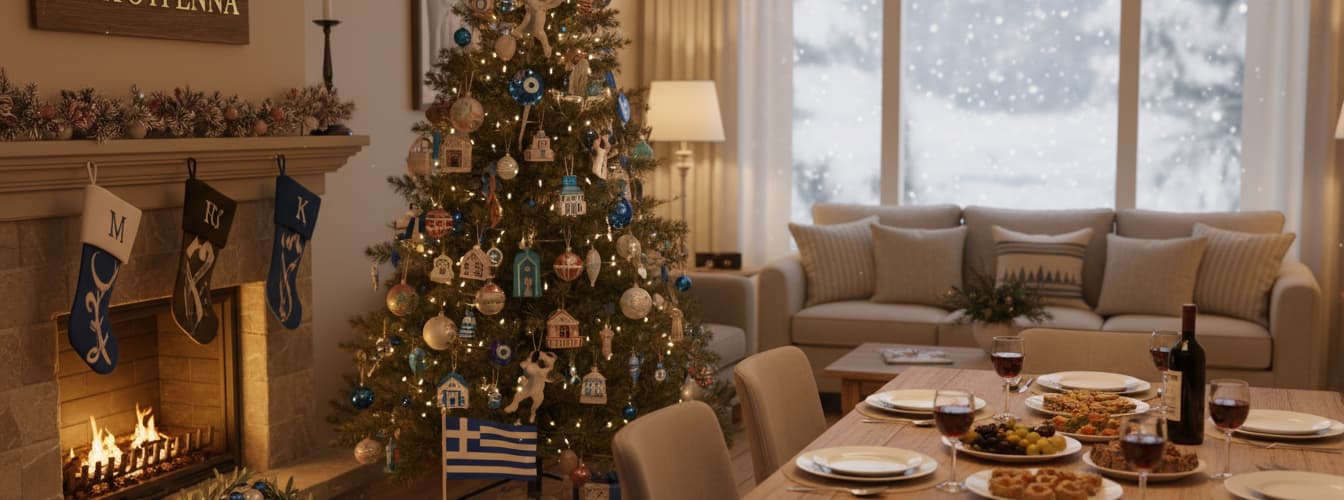 Frohe Weihnachten Griechisch