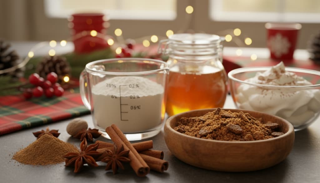 Zutaten für Dessert Weihnachten Zutaten für Dessert Weihnachten